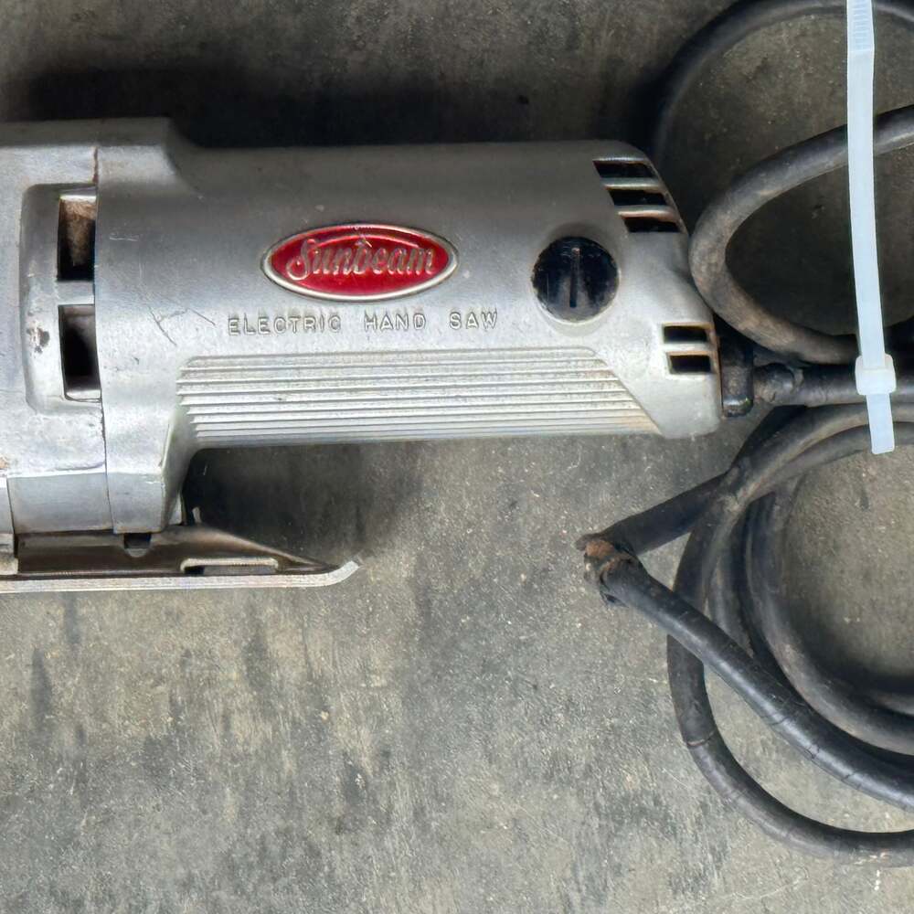 Vintage Sunbeam Electric Hand Saw Model 176